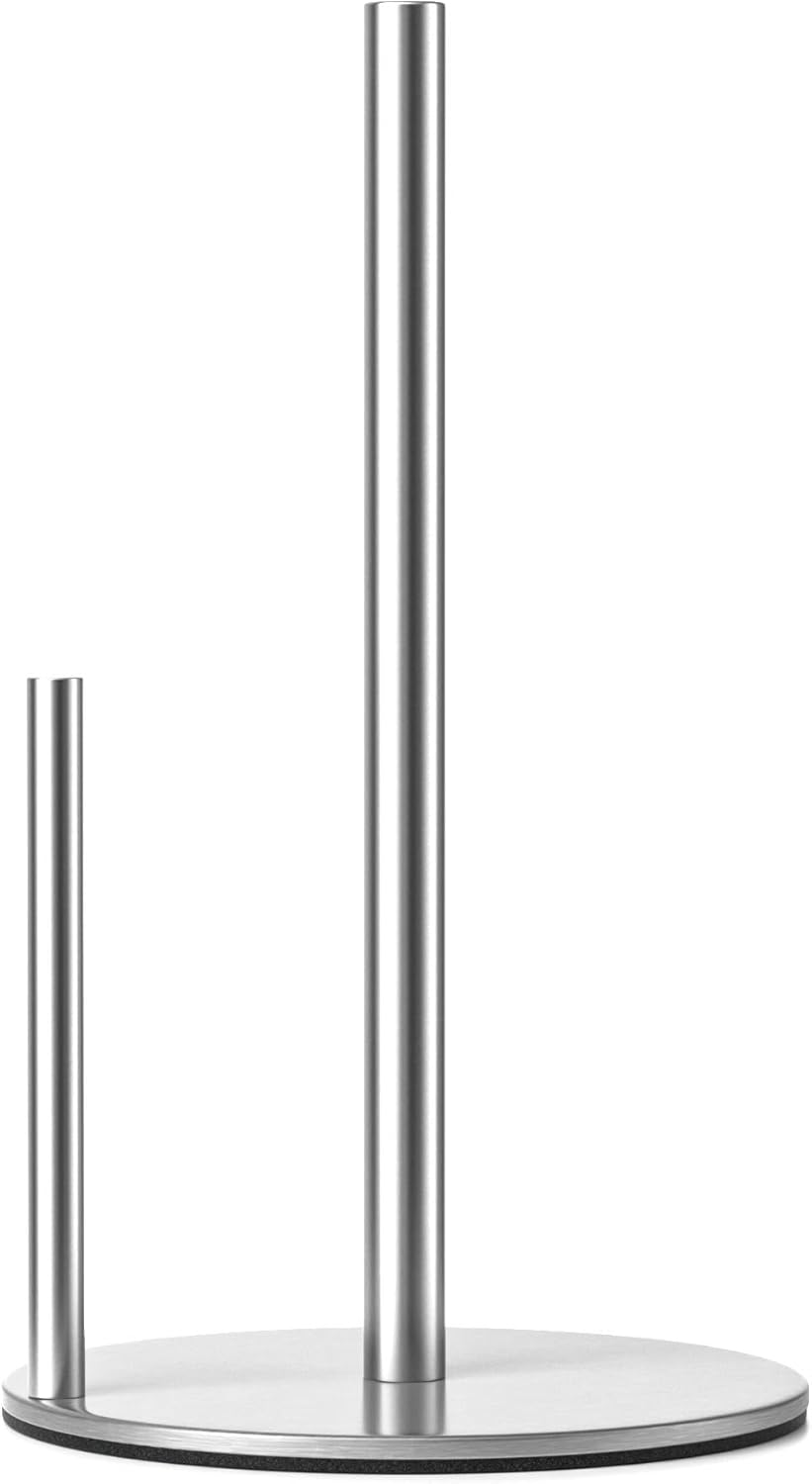 Paper Towel Holder Silver, Premium Stainless Steel Kitchen Roll Dispenser