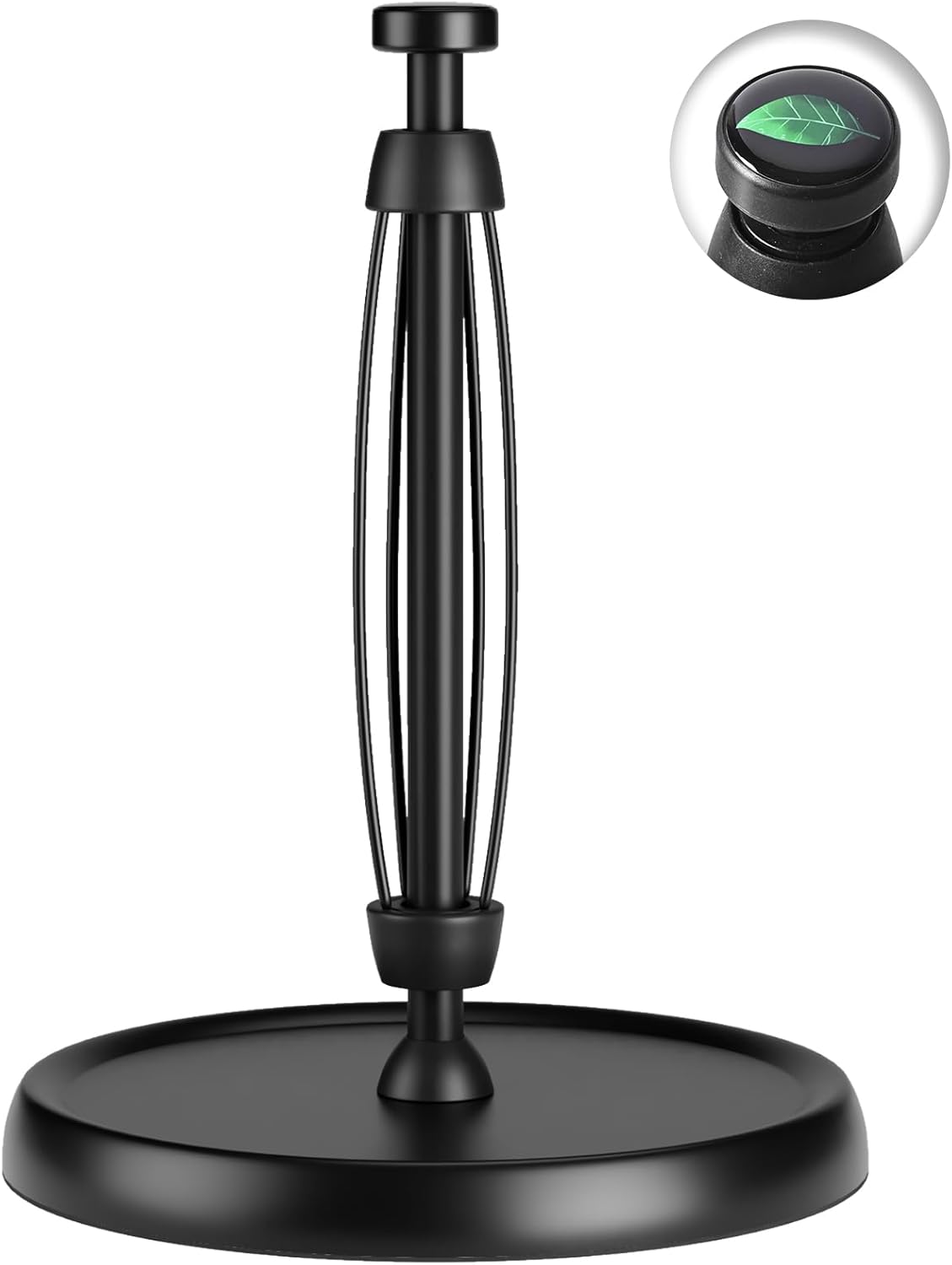 Countertop Paper Towel Holder - One-Handed Tear with Ratchet Mechanism
