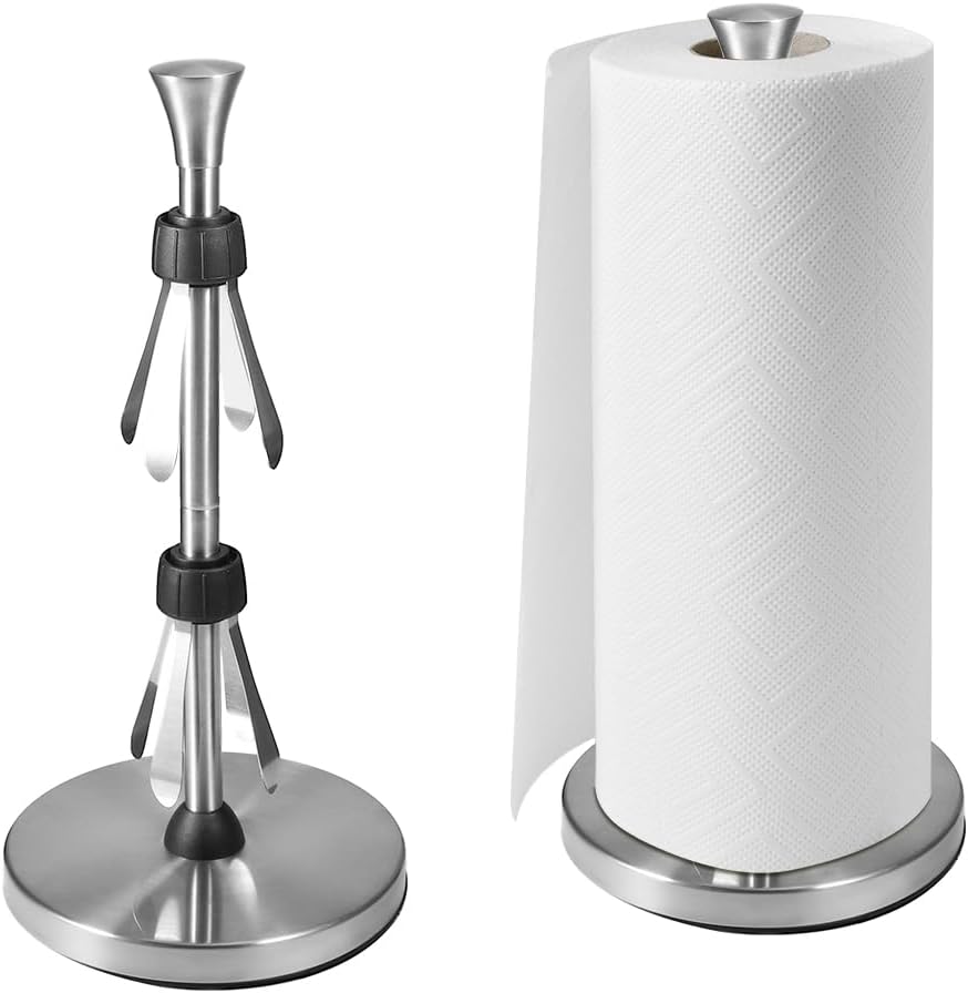 Stainless Steel Paper Towel Holder, Designed for Easy One-Handed Operation