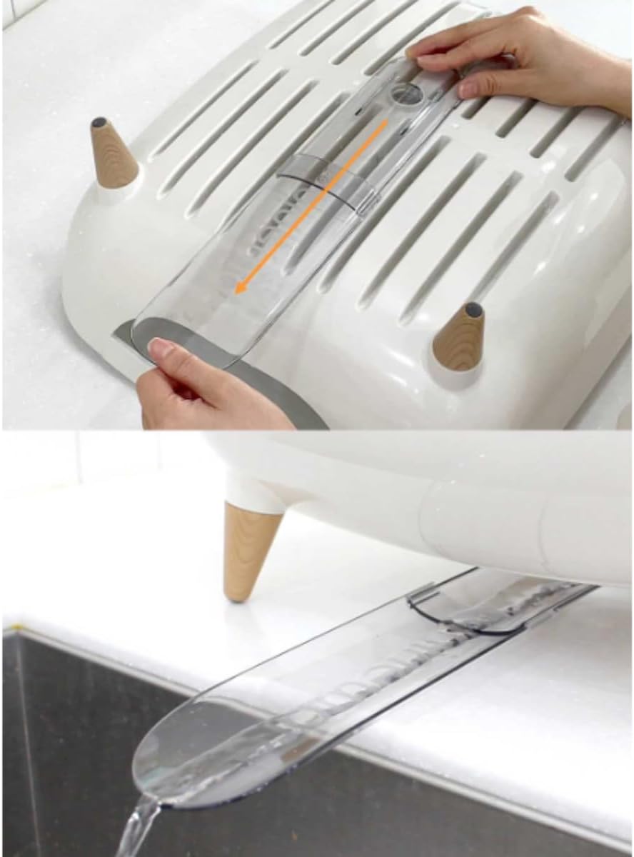 Wide Volume Dish Drying Rack with Removable Utensil Holder