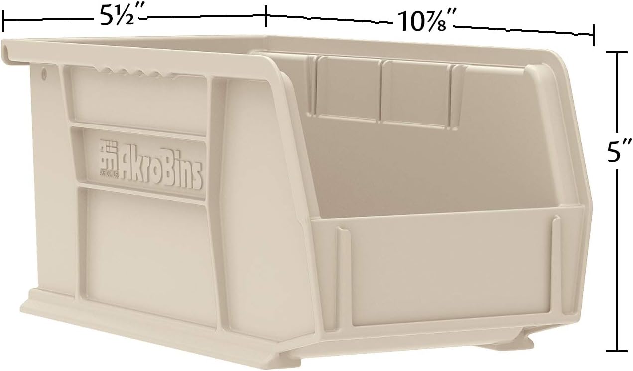 30230 AkroBins Plastic Storage Bins, Space-Saving Stackable Bins for Garage, Pantry