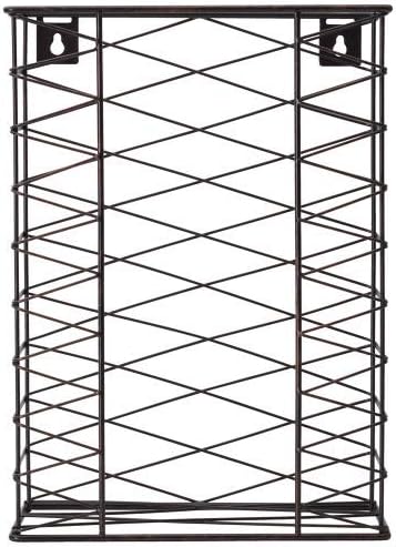 Garbage Bag Holder Basket with Removable Hooks, Antique Black