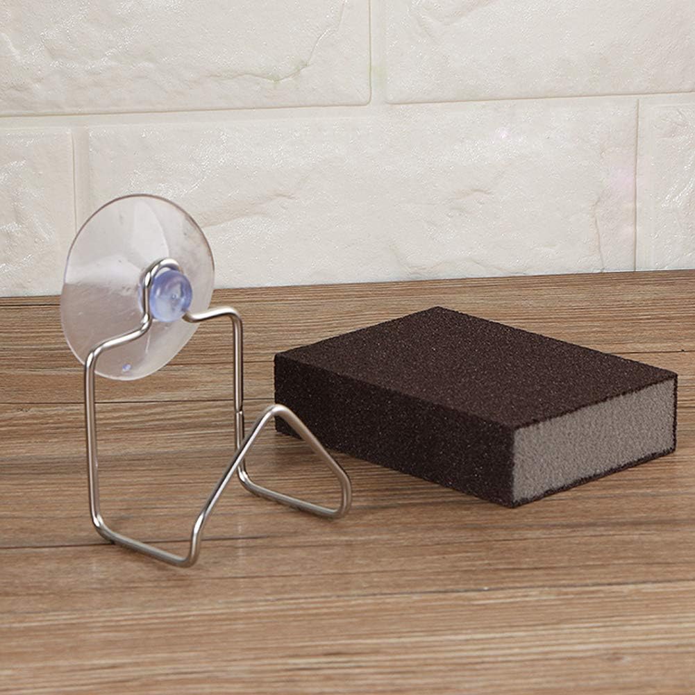 Stainless Steel Kitchen Sink Caddy Sponge Holder with Suction Cups Kitchen Organizer Rack (size:7.4cm x 6cm)