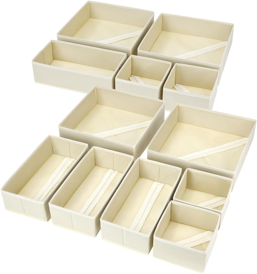 Drawer Organizer Clothes, 12 Pack Dresser Organizer, Foldable Closet Organizers and Storage
