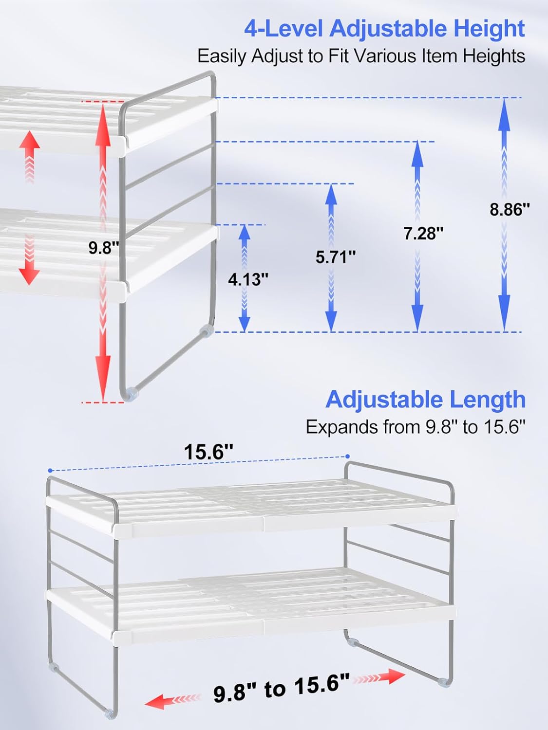 Kitchen Wrap Organizer, Expandable Pantry Organizers and Storage