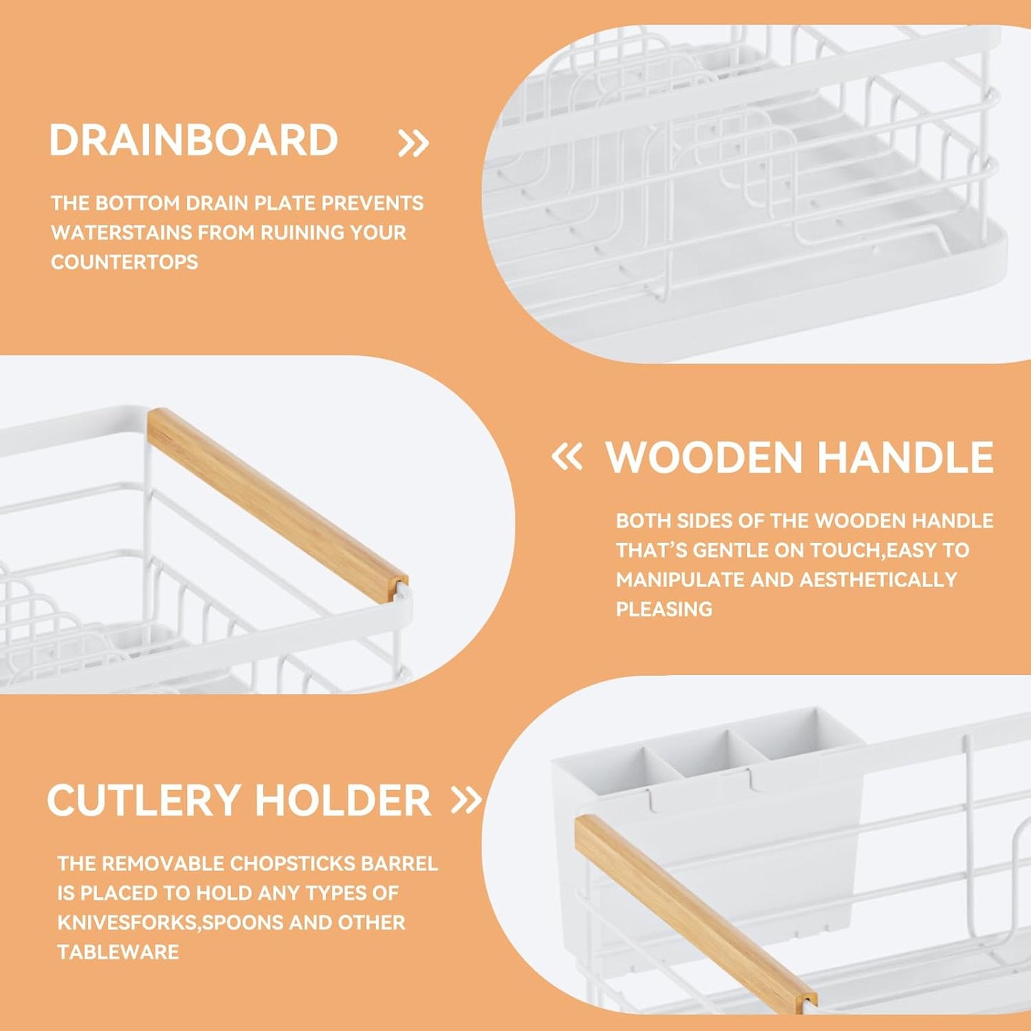 Dish Drying Rack, Dish Racks for Kitchen Counter