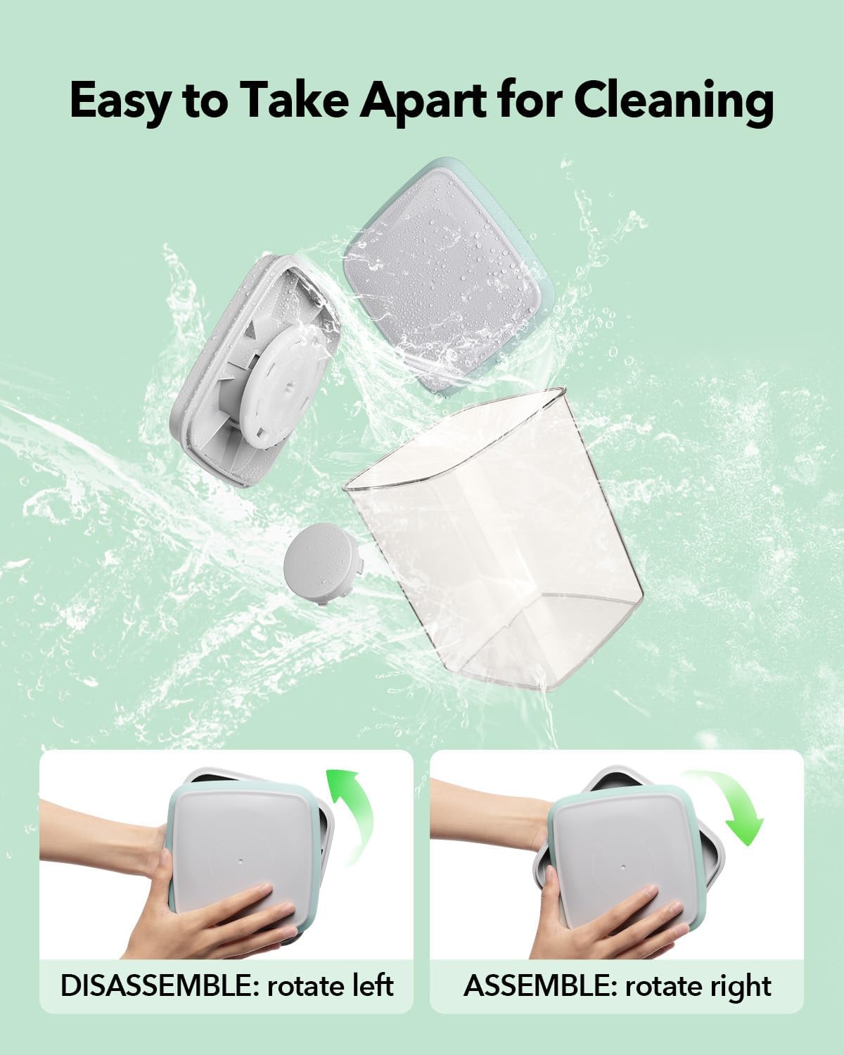 Food Storage Container Sets, 2.8 Qt + 4.2 Qt *2 Airtight Canisters with Lids and 130ml Scoop