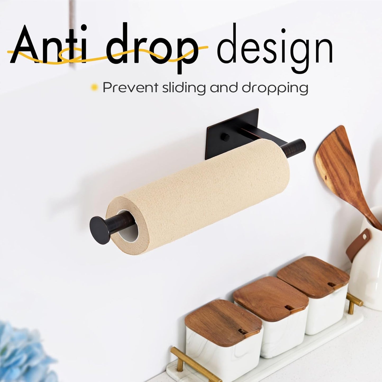 Paper Towel Holder Self-Adhesive Bar Under Cabinet
