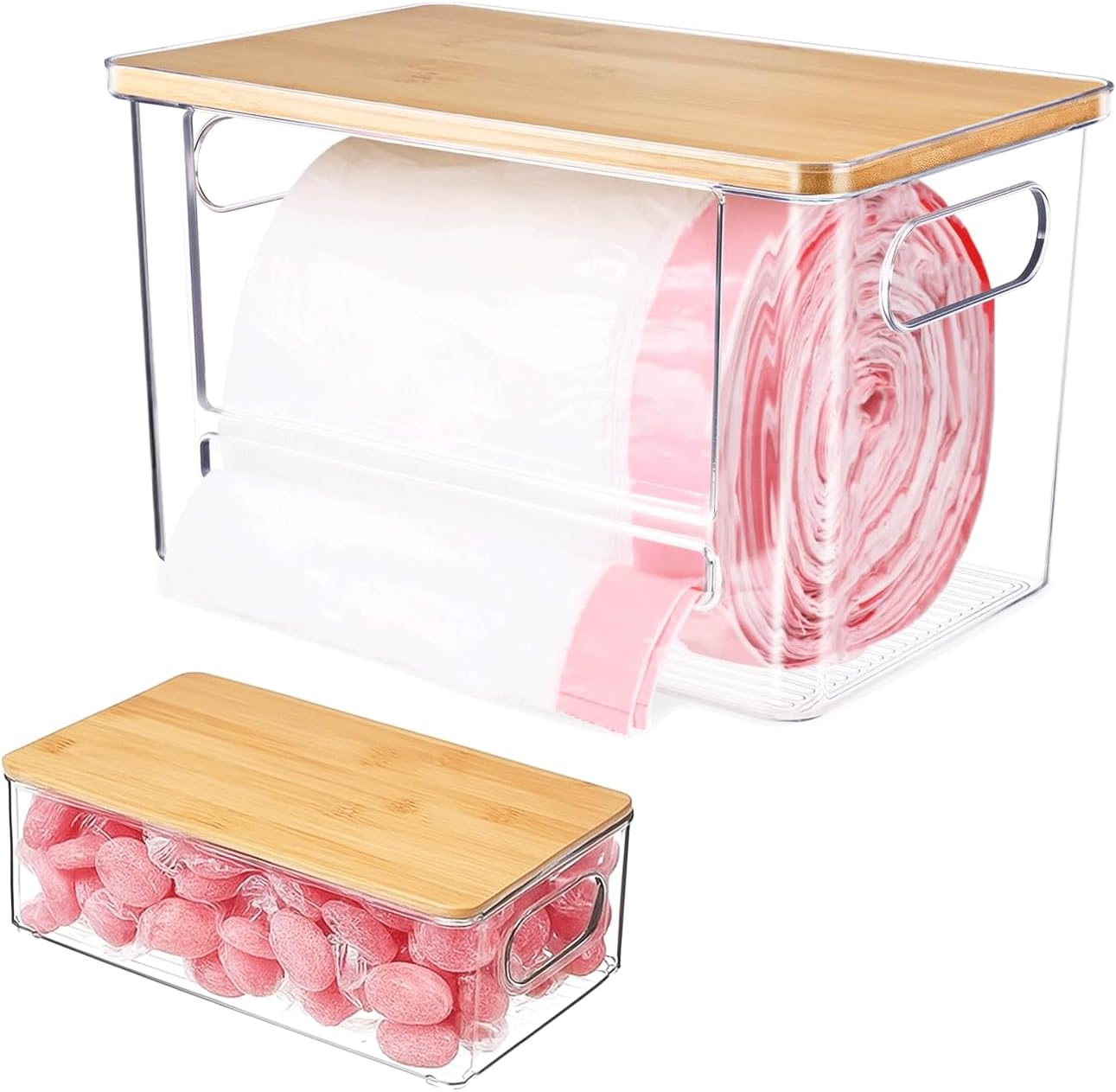 2 Pack Trash Bag Holder Dispenser for Kitchen, Laundry Room Trash Bag Holder
