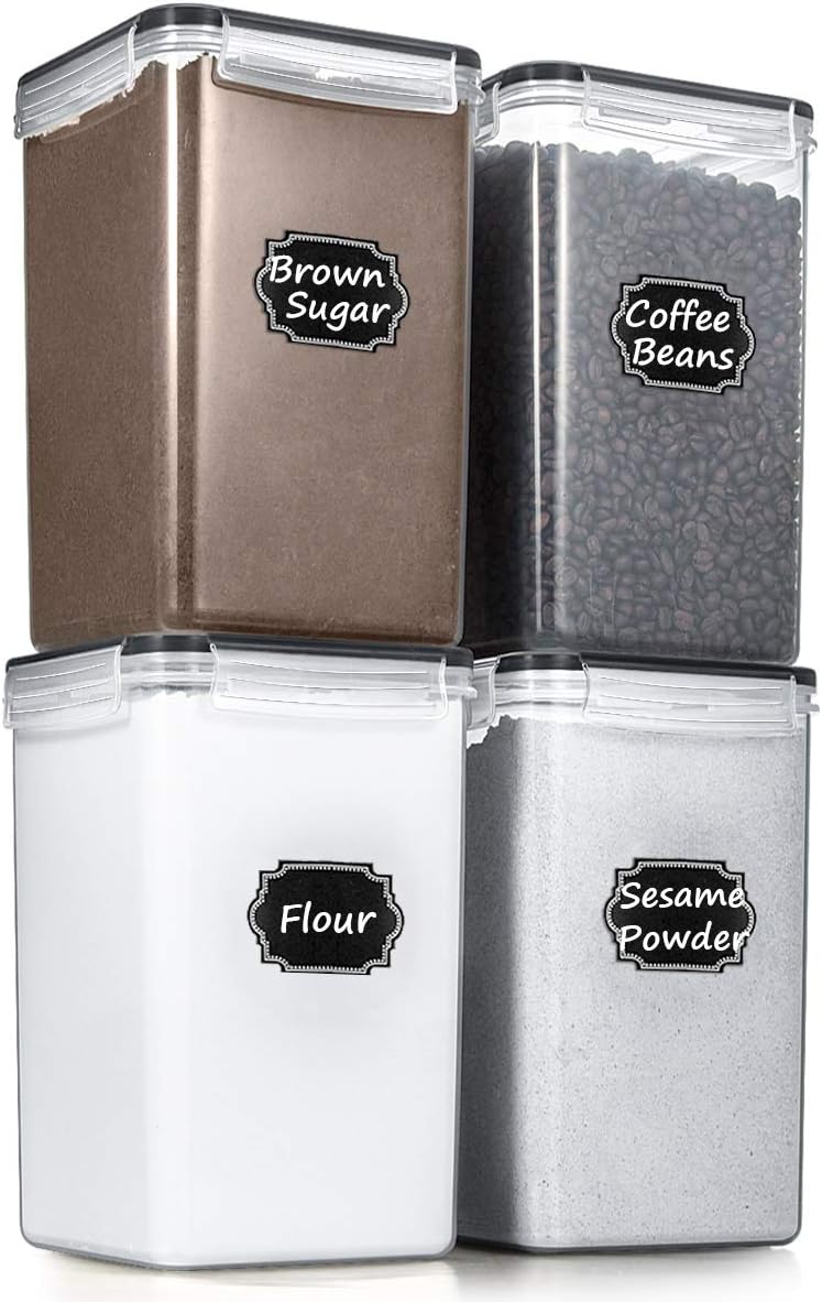 Extra Large Tall Airtight Food Storage Containers 6.5L/ 5.9QT