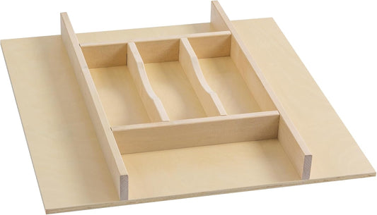 Premium Wooden Silverware Organizer for Kitchen Drawers, Utensil Tray for Kitchen Drawer