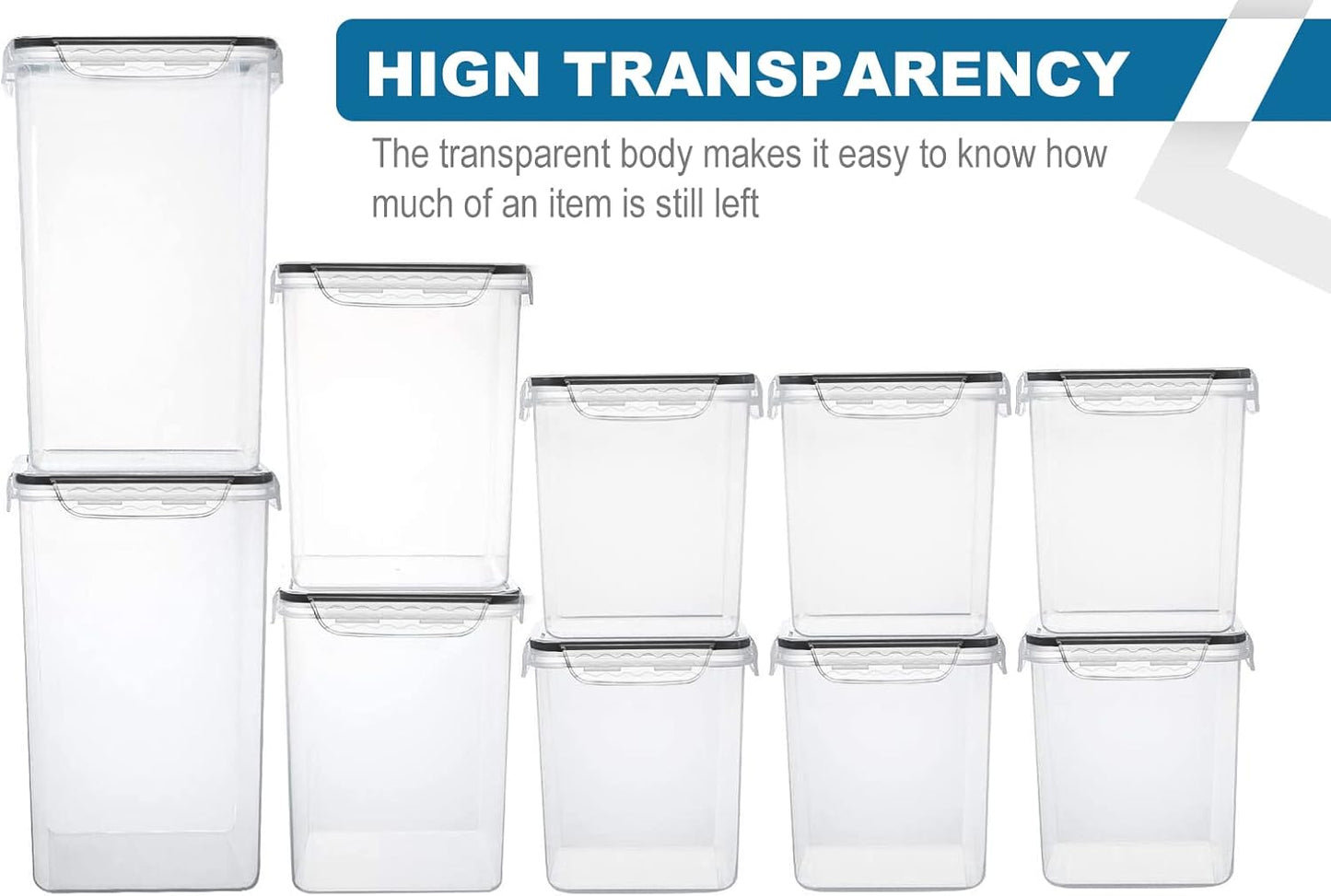 Large Tall Airtight Food Storage Containers