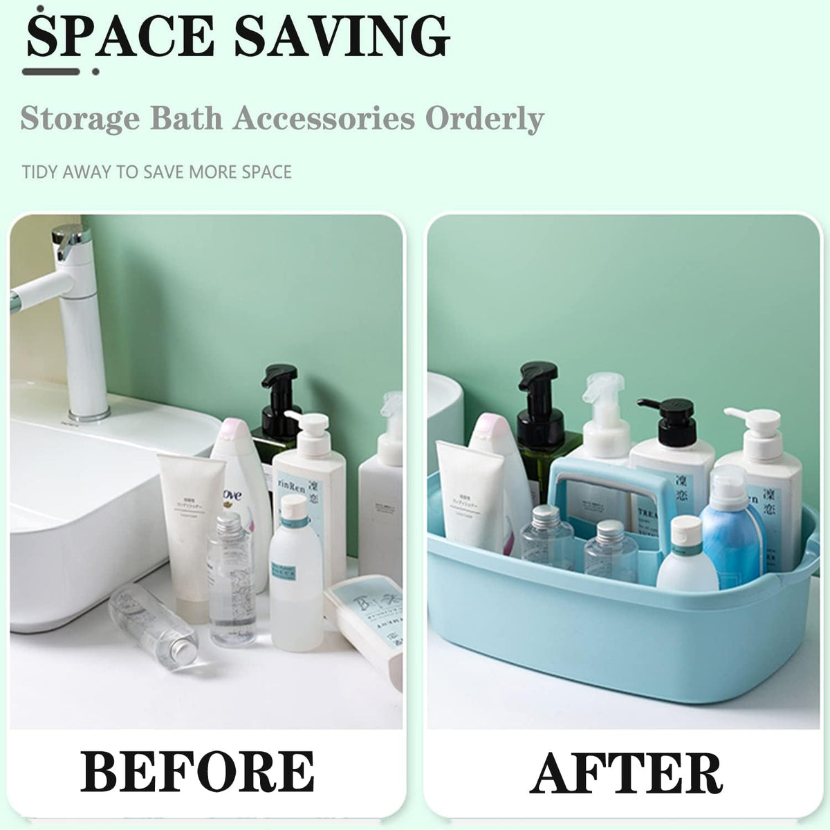 Haundry Large Cleaning Supplies Caddy with Handle