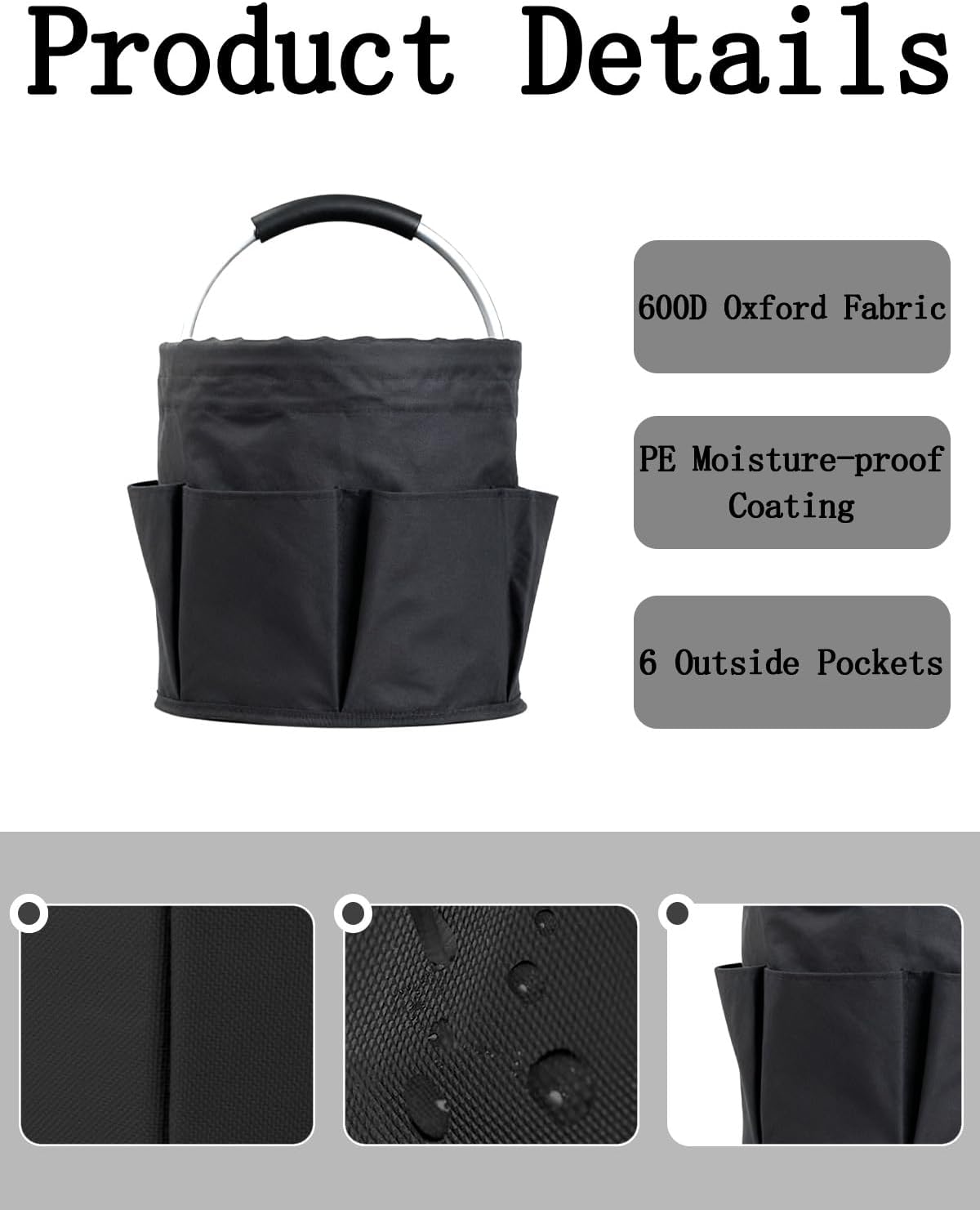 Cleaning Caddy with Handle, Cleaning Products Organiser, Foldable Storage Basket