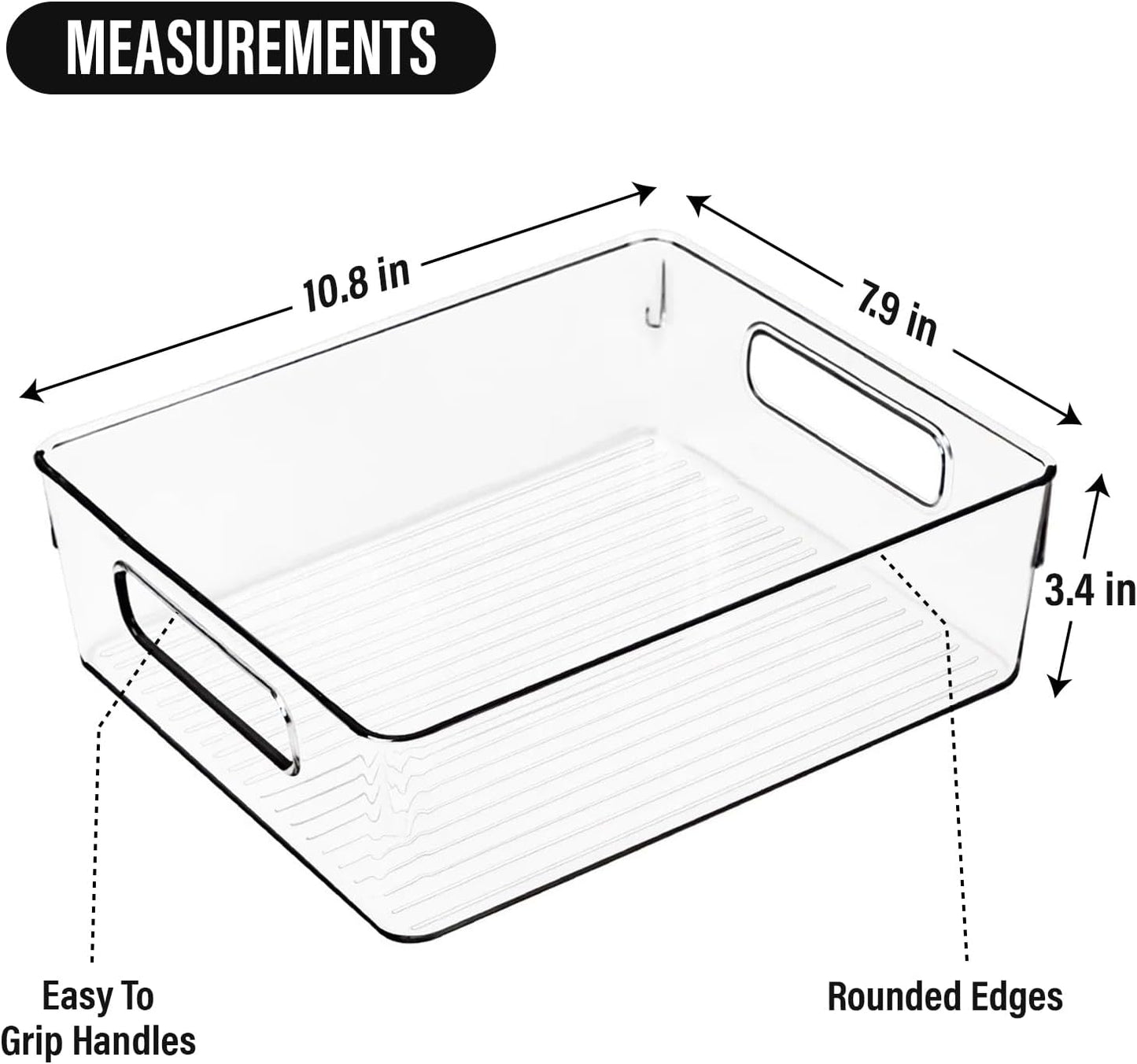 Clear Plastic Storage Bins, Pantry Organizers and Storage