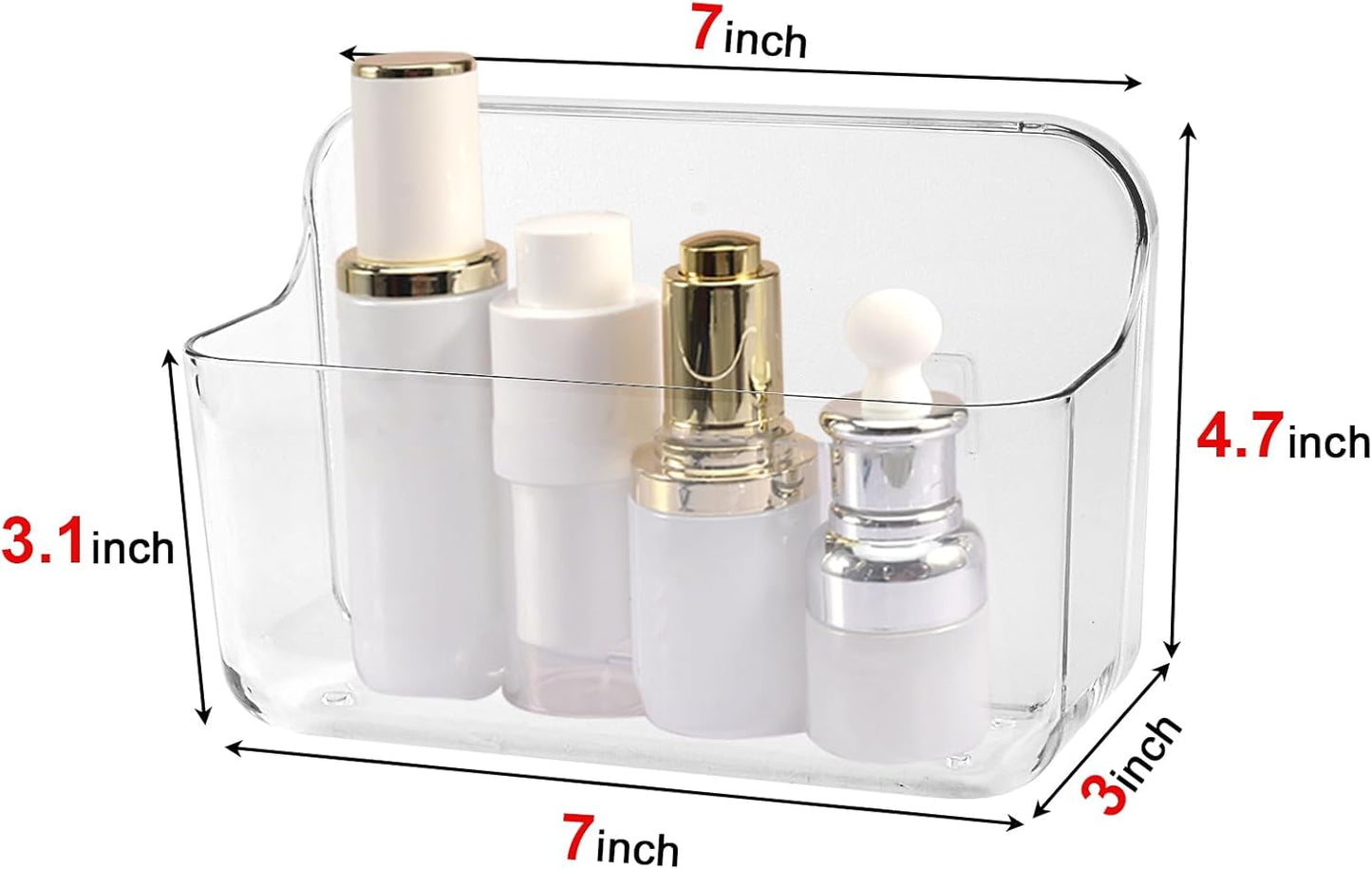 2 Packs Cabinet Door Organizer, Acrylic Adhesive Shelf Wall Mounted Storage