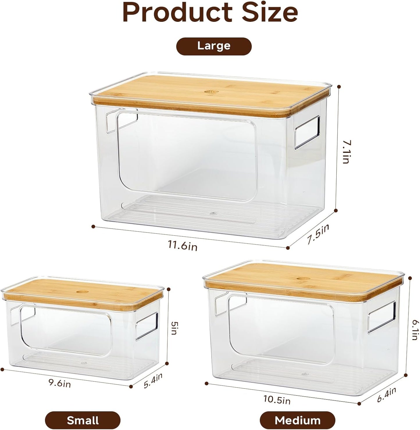 3-Pack Trash Bag Holder,Trash Bag Dispenser with Bamboo Lid