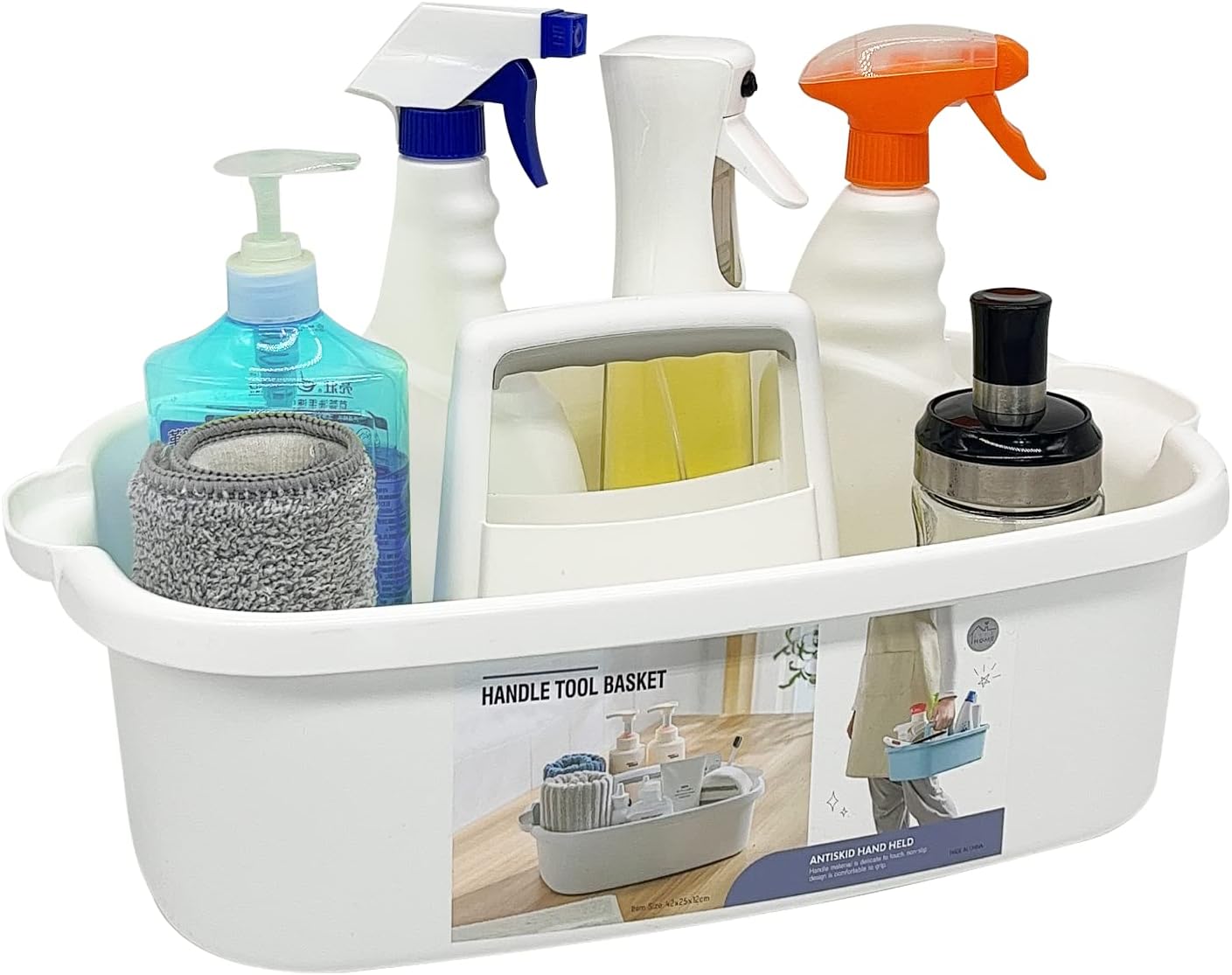 Multi-Purpose Plastic Cleaning Caddy with Handle