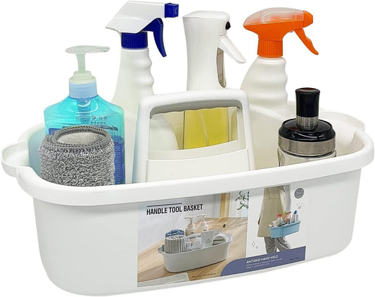 Multi-Purpose Plastic Cleaning Caddy with Handle