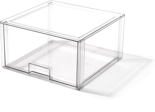 Stackable Storage Drawers, Tall X-Large - Clear | THE CRATE COLLECTION | Storage Bins With Drawers | Bathroom Organizers | Under Sink Organizer | Vanity Cabinet Home Organization