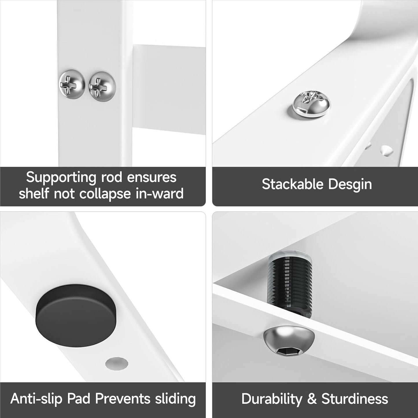 2Pack 16.5-27’’L Expandable Stackable Cabinet Shelves