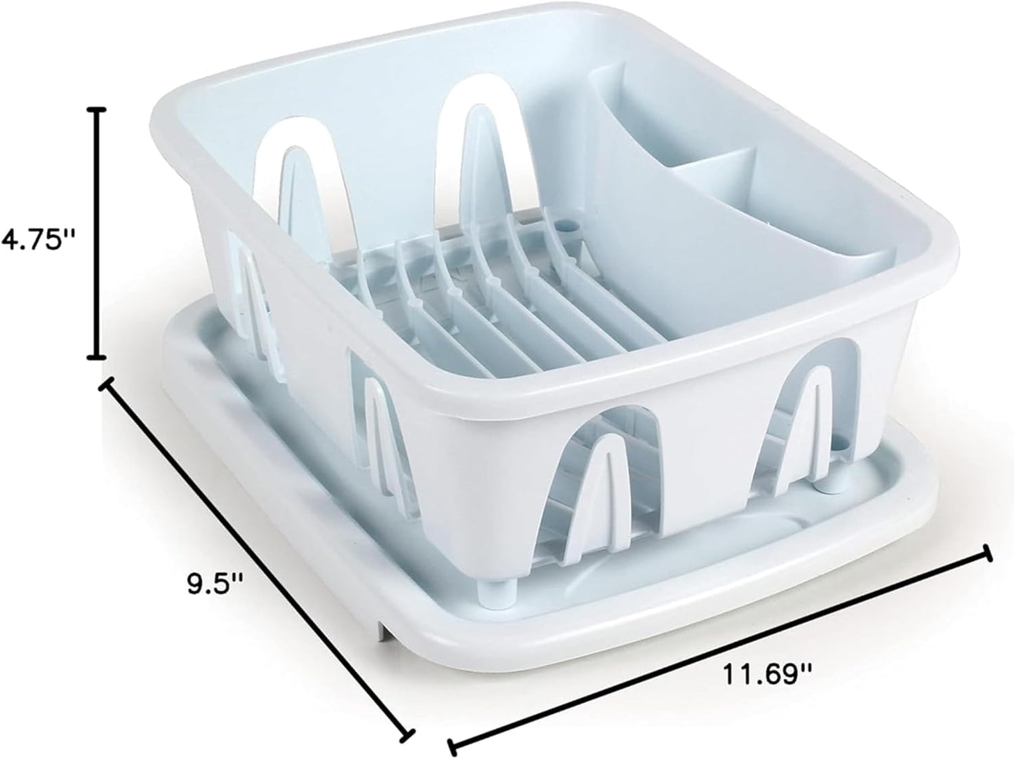 RV Mini Dish Drainer & Tray - Features a Sloped Drain Tray Design