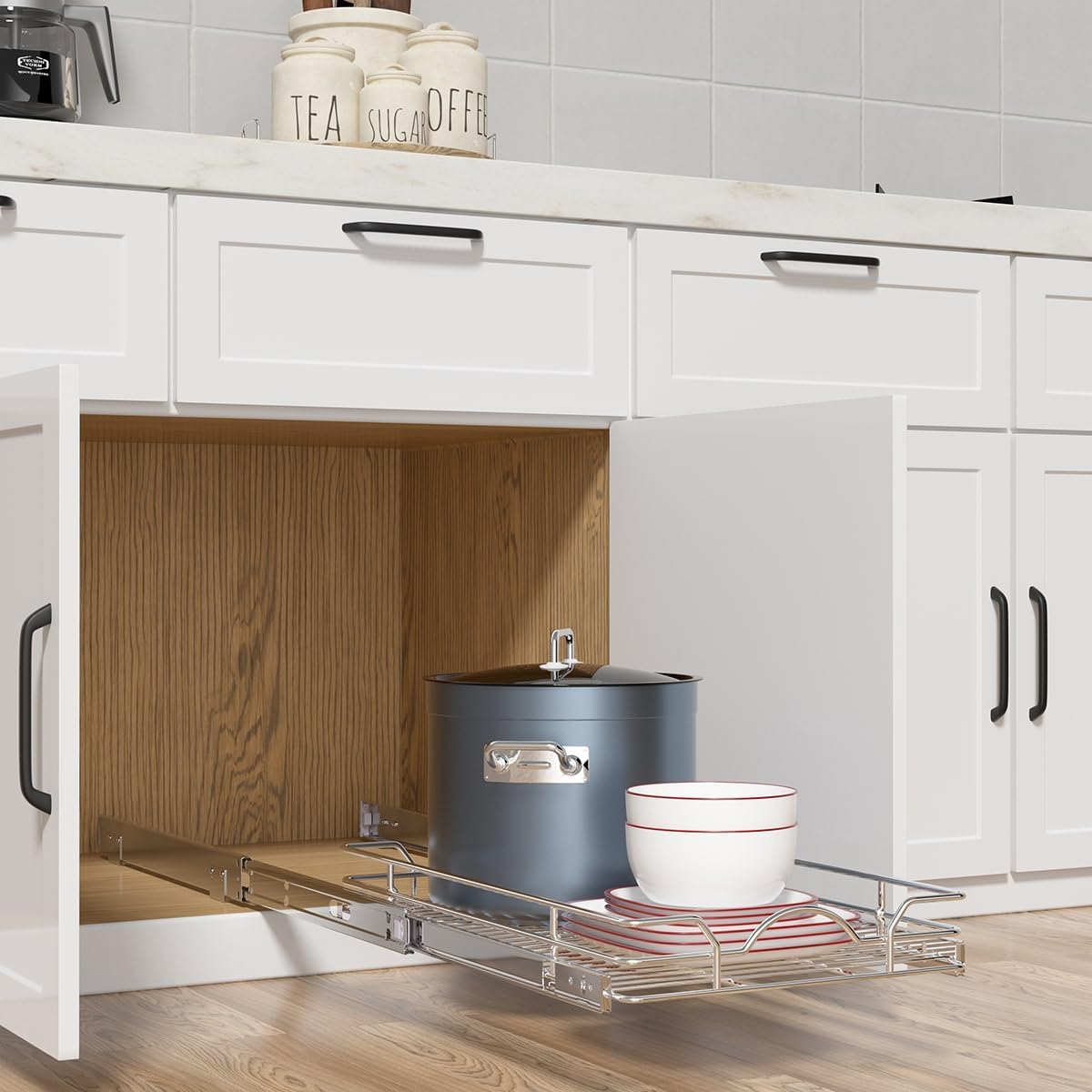 Pull Out Cabinet Organizer (18" W x 21" D), Pull out Drawers