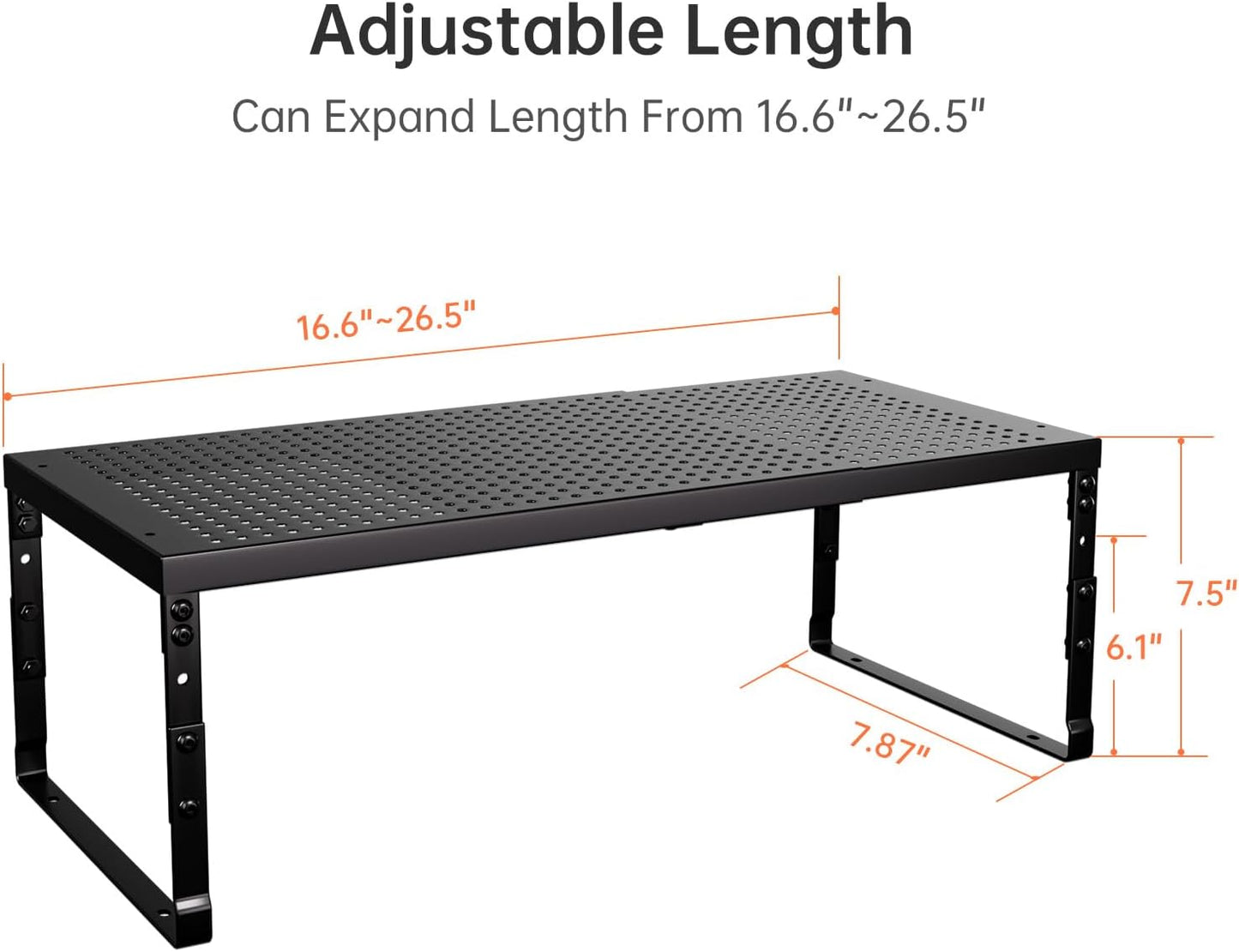 Expandable Adjustable Stackable Kitchen Organizer,Pantry Storage Shelves Racks,for cabinets Shelf