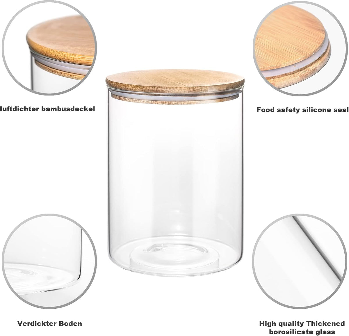YUNCANG Glass Storage Jars