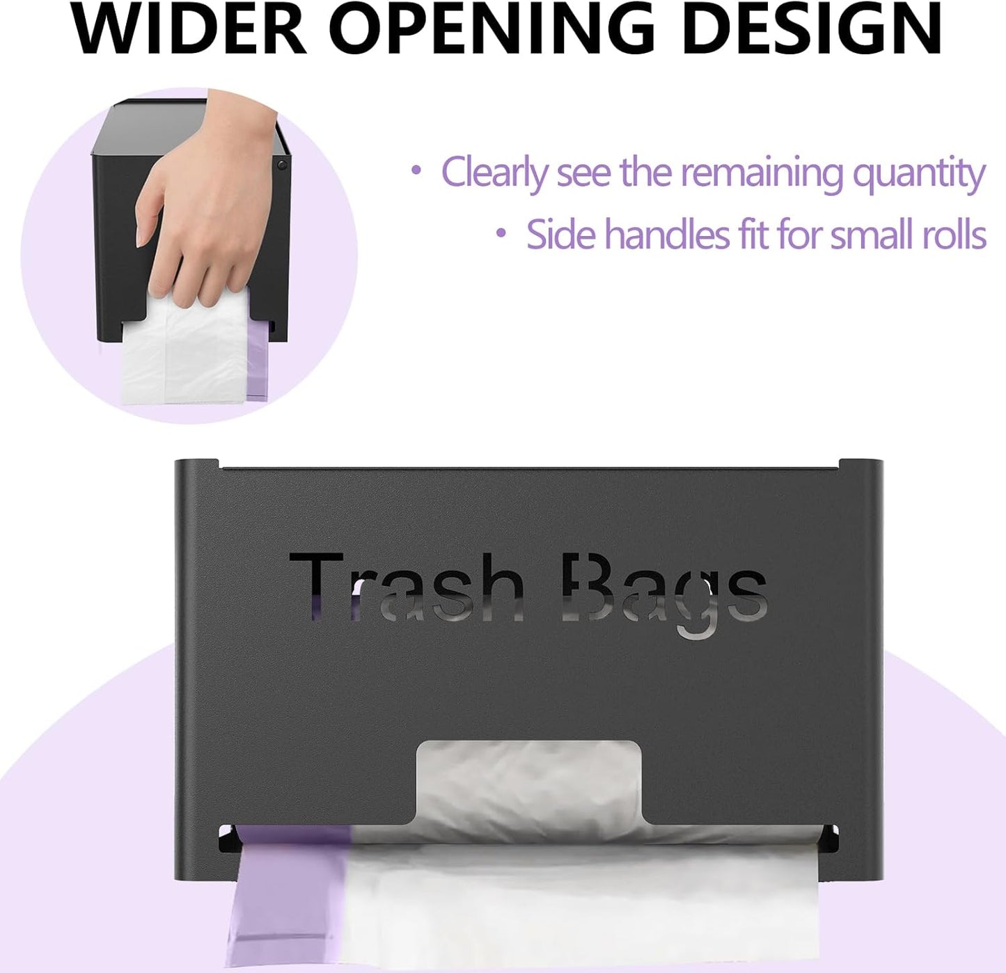 2-Pack Trash Bag Holder Dispenser, Stackable Garbage Bag Dispenser