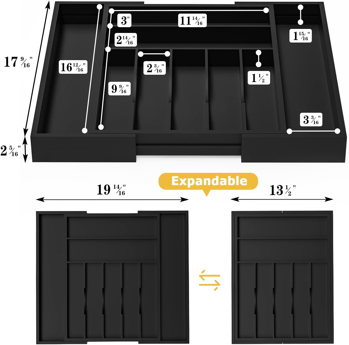 Utensil Organizer Silverware Drawer Organizer