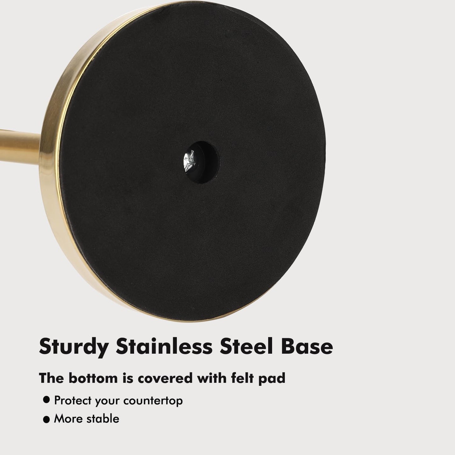 Paper Towel Holder Stand with Sturdy Base Fits Standard and Jumbo Sized Paper Towel