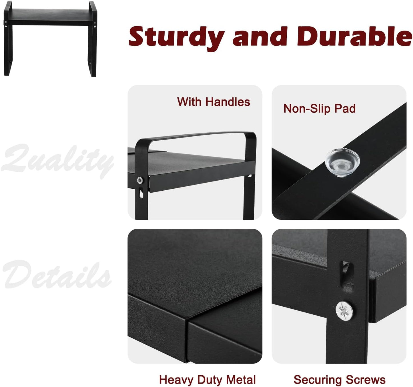 3 Pack Expandable Cabinet Shelf Organizer Kitchen Shelf Riser Stackable Pantry Shelves Kitchen Organizers and Storage Metal Spice Rack Countertop Organizer Cupboard Adjustable Shelfs
