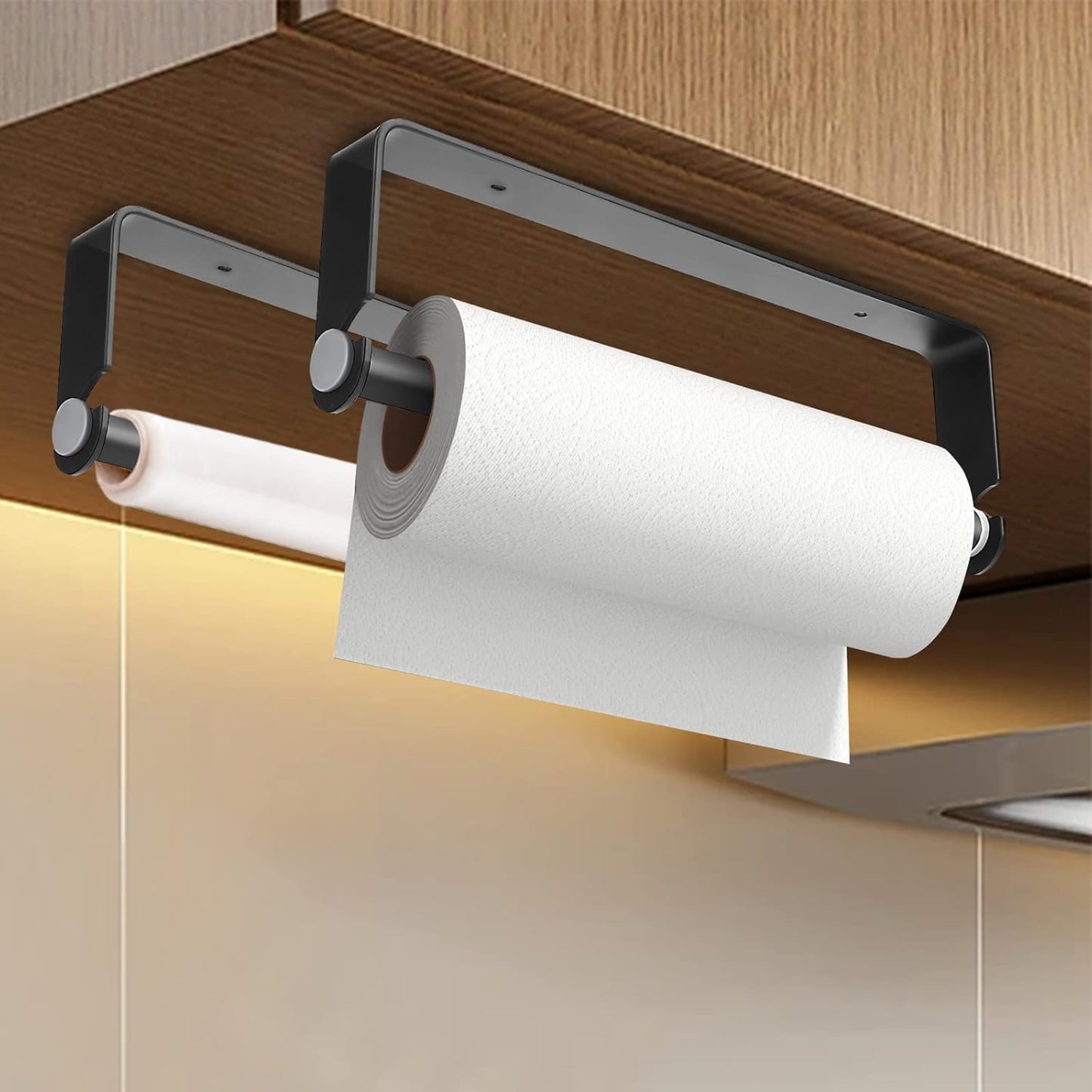 Under Cabinet Paper Towel Holder, Adhesive or Drill Mount Paper Towel Holder