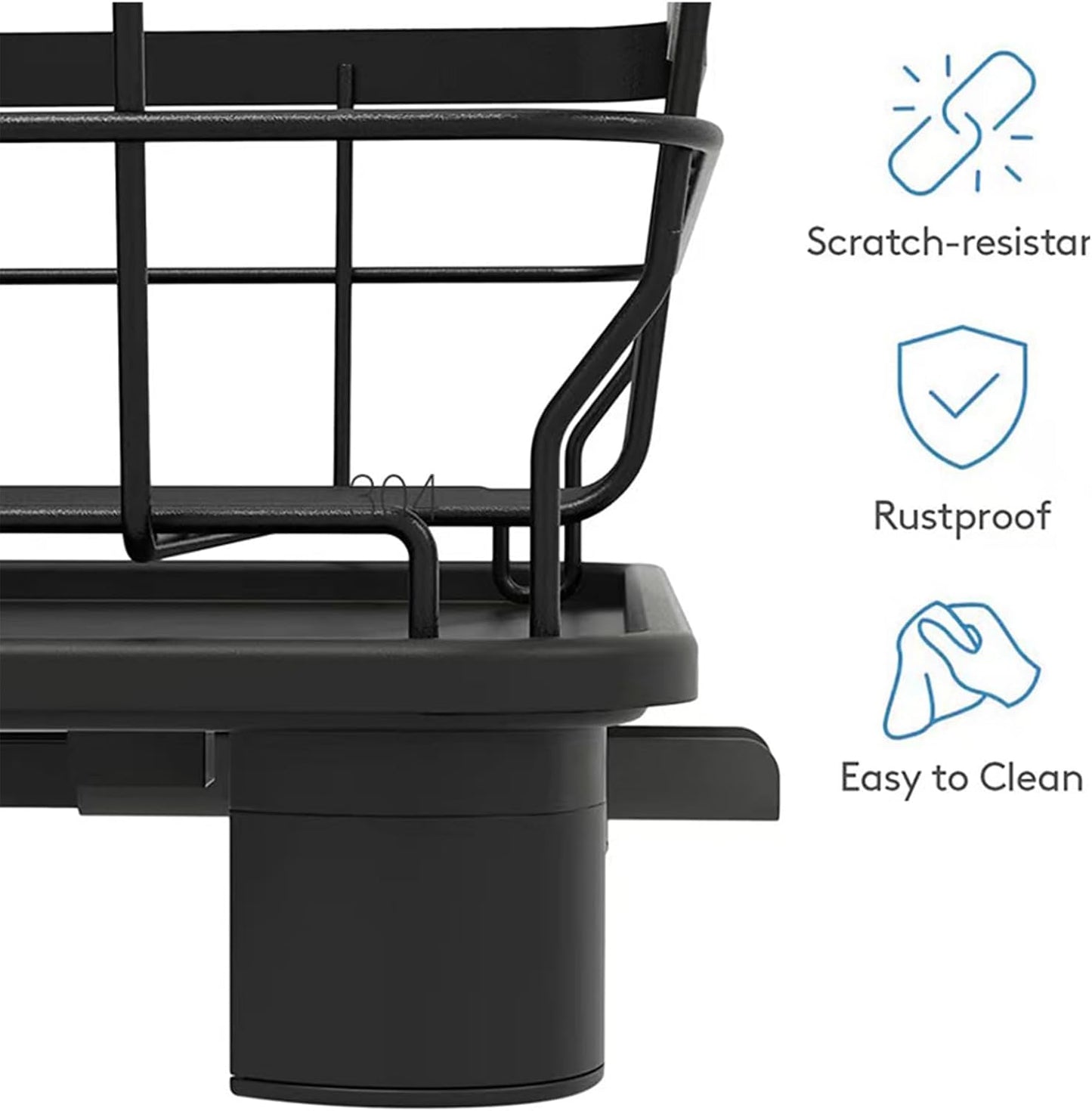 Small 2 Tier Dish Drying Rack, Space Saving Dish Racks for Kitchen Counter