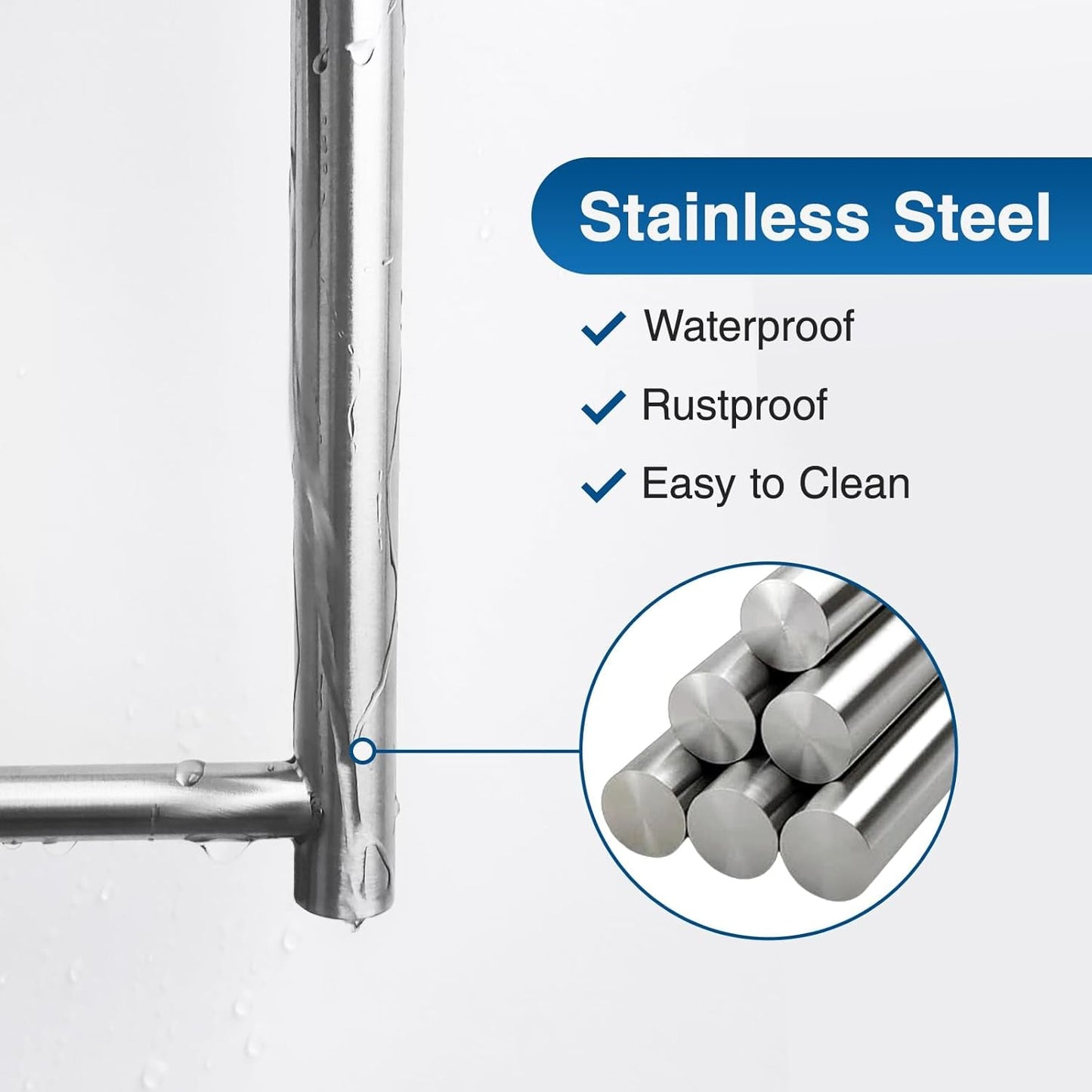 Paper Towel Holder - Self-Adhesive or Drilling, Brushed Nickel, Wall Mounted