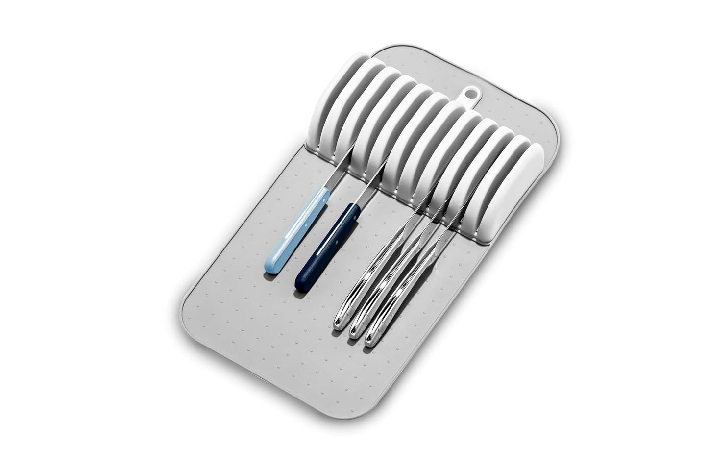 Large Knife Mat, Soft-Grip In Drawer Knife Organizer for 12 Knives