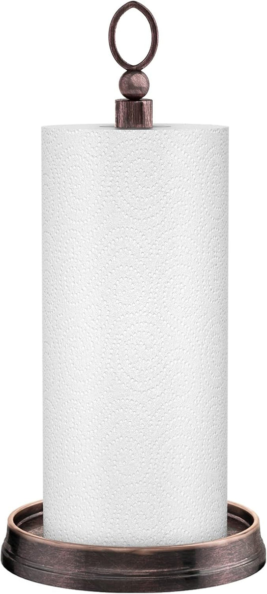 KASUNTO Paper Towel Holder Steel Paper Holder countertop，Black Paper Towel Holder for Kitchen Countertops, Bars & Dining Tables,Fits Standard & Jumbo Rolls, Oil Rubbed Bronze