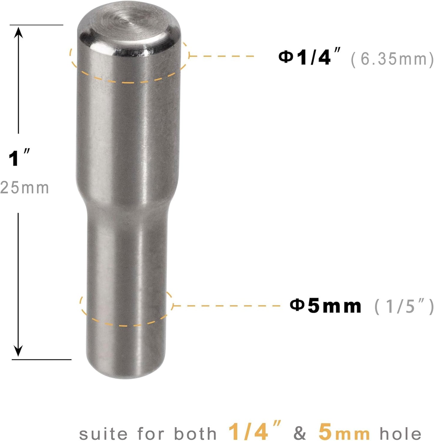 5mm 1/4 Inch Stainless Steel Metal Shelf Pegs Pins Replacement Kitchen Cabinet Shelves Support Holders for Bookshelf Bookcase Cupboard Adjustable Wood Glass Shelving