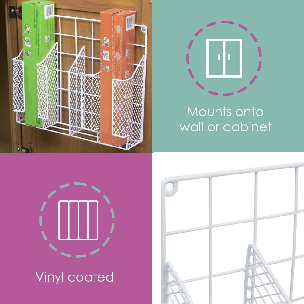 Organizer Rust Resistant, Perfect for Food Storage, Silver Foil, Wax Paper, Sandwich Bags