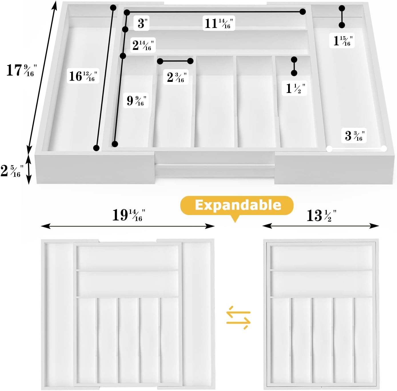 Utensil Organizer Silverware Drawer Organizer