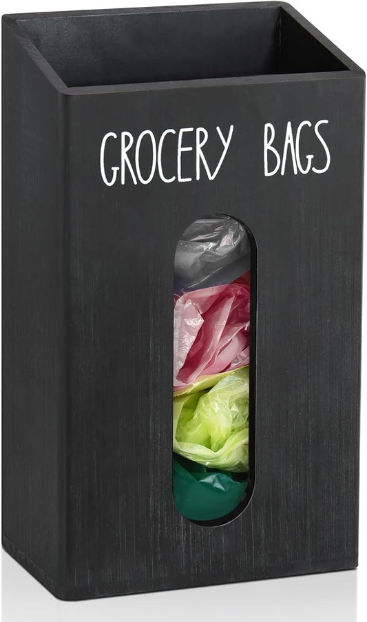 Farmhouse Wooden Grocery Bag Holder and Dispenser