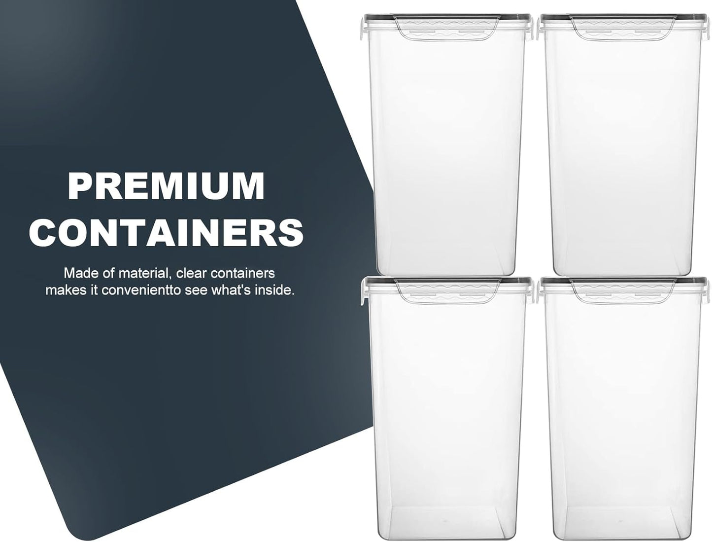 Extra Large 7qt / 6.5L/220oz Tall Food Storage Containers, WIDE & DEEP