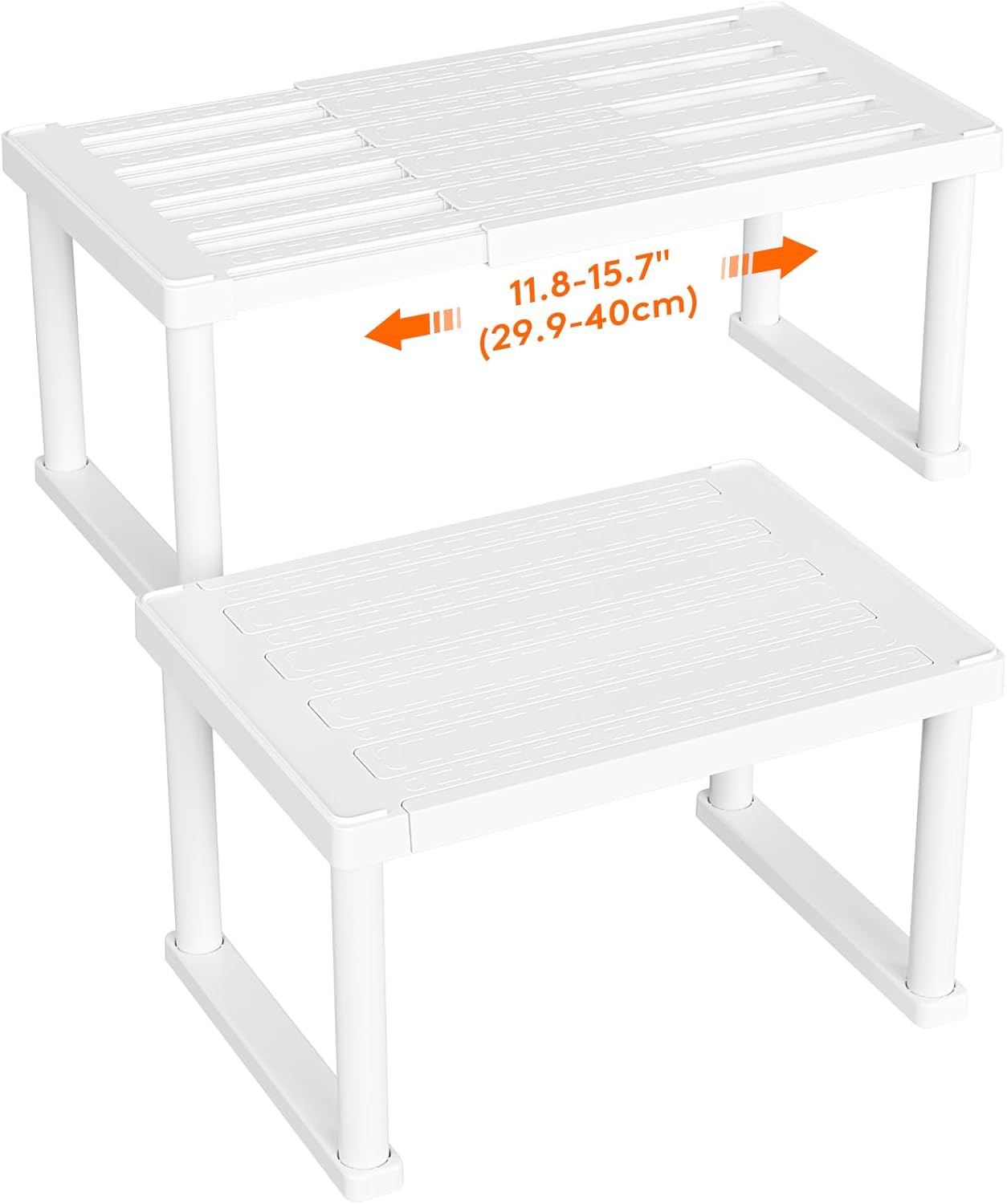 Cabinet Shelf Organiser, Expandable Countertop Kitchen Shelves