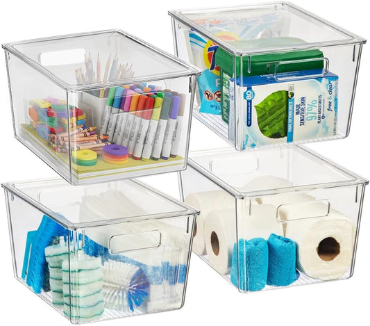 Plastic Storage Bins with Lids X-Large – Perfect Kitchen Organization