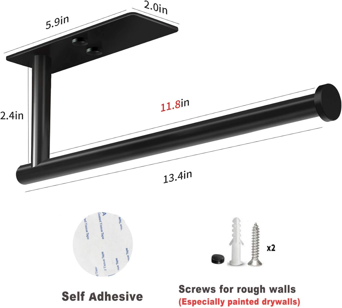 Self Adhesive Paper Towel Holder Under Cabinet Mount
