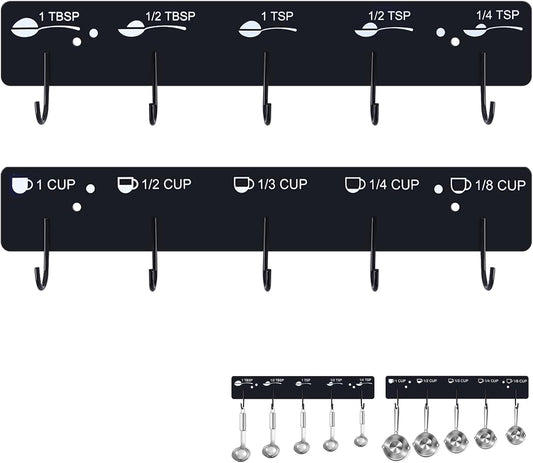 Premium Measuring Cups and Spoons Hanging Rack