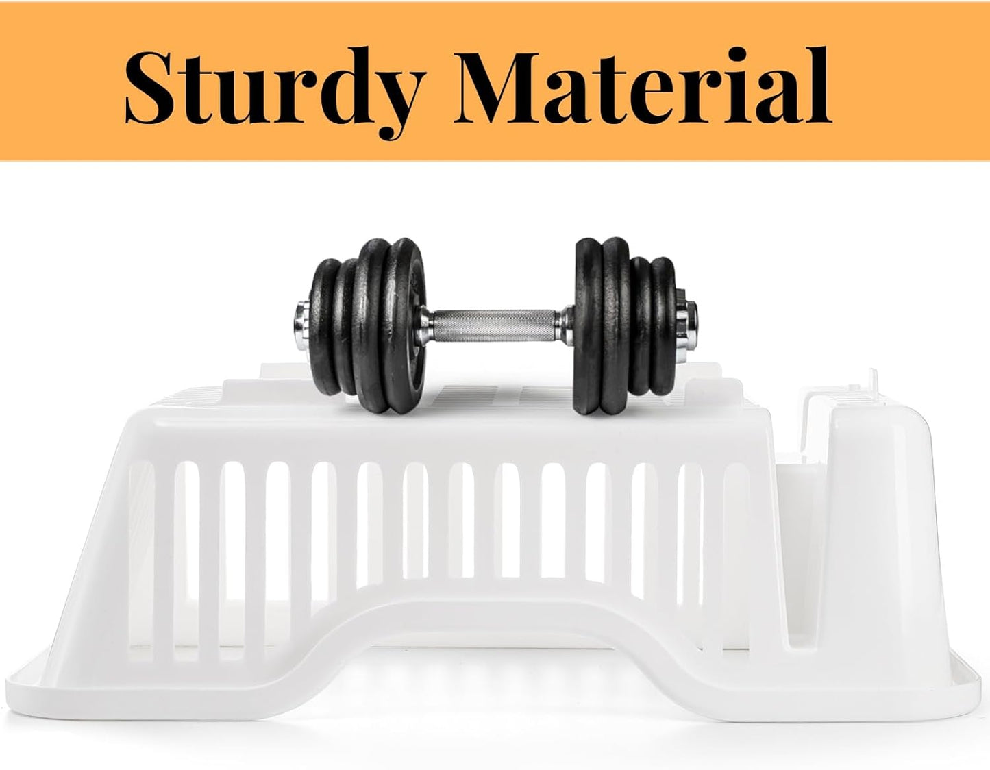 2-Piece Plastic Dish Drying Rack, Heavy Duty Sink Set Dish Rack