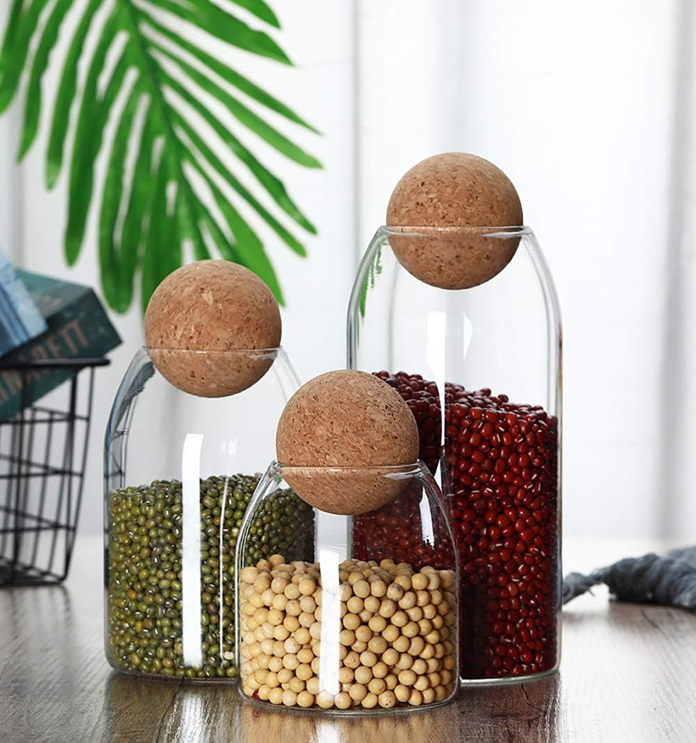 1200ML/40Oz Glass Storage Container with Ball Cork