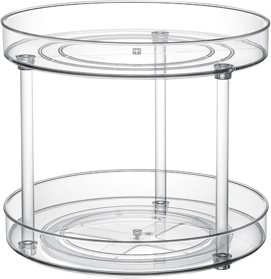 Clear Lazy Susan Organizer, Rotating Kitchen Pantry Organization and Storage